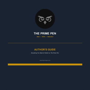 A guide to publish on Prime Pen!